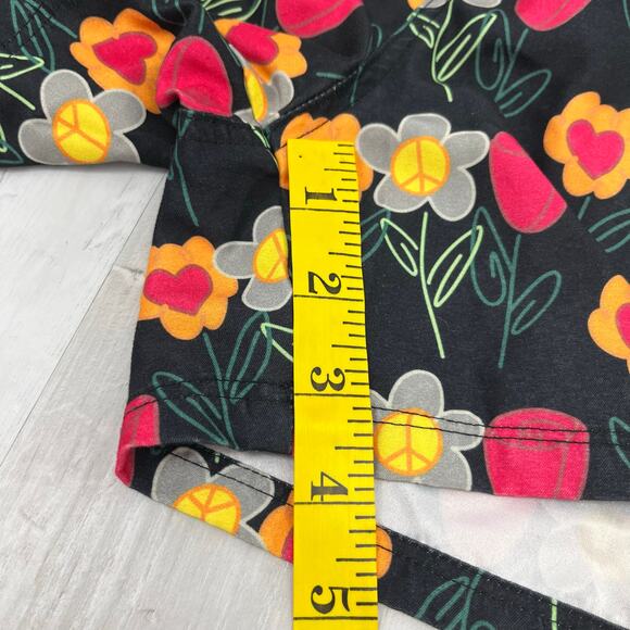 Petals by Petals and Peacocks Flower Print Black Colorful Bright Board Shorts - Picture 8 of 8